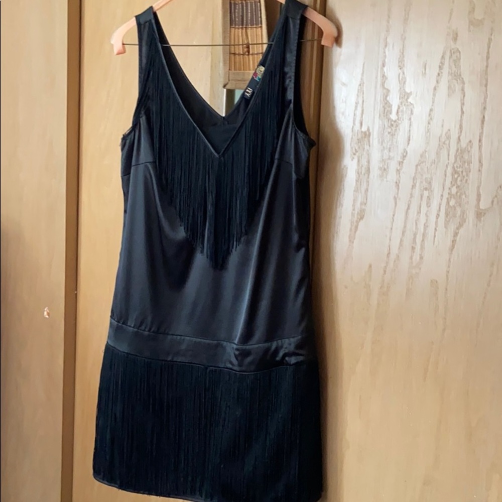 Satin black dress